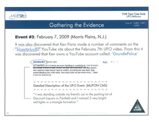 MUFON STAR Team Case Study - UFO Balloons 031509