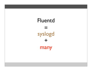 =
Fluentd
syslogd
+
many
 