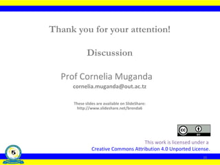 Thank you for your attention!
Discussion
20
This work is licensed under a
Creative Commons Attribution 4.0 Unported Licens...