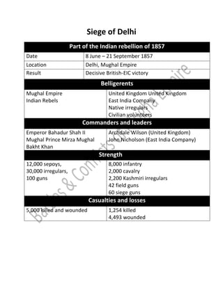 Battles & Conflicts of Mughal Empire | PDF
