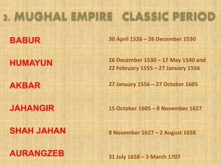 The Mughal Period | PPTX