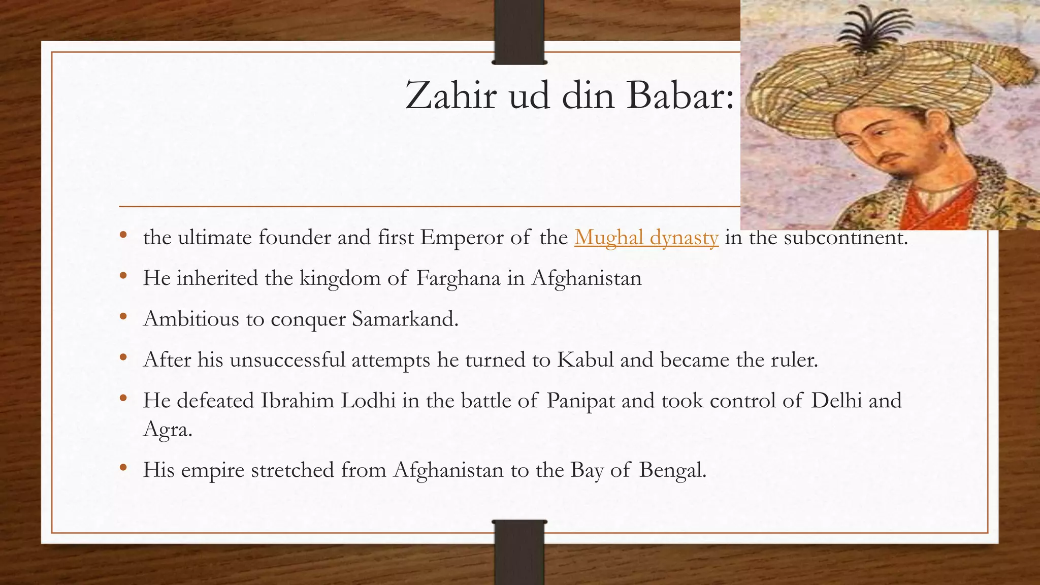 Mughals mughal kings-history-history of the subcontinent-o level | PPTX