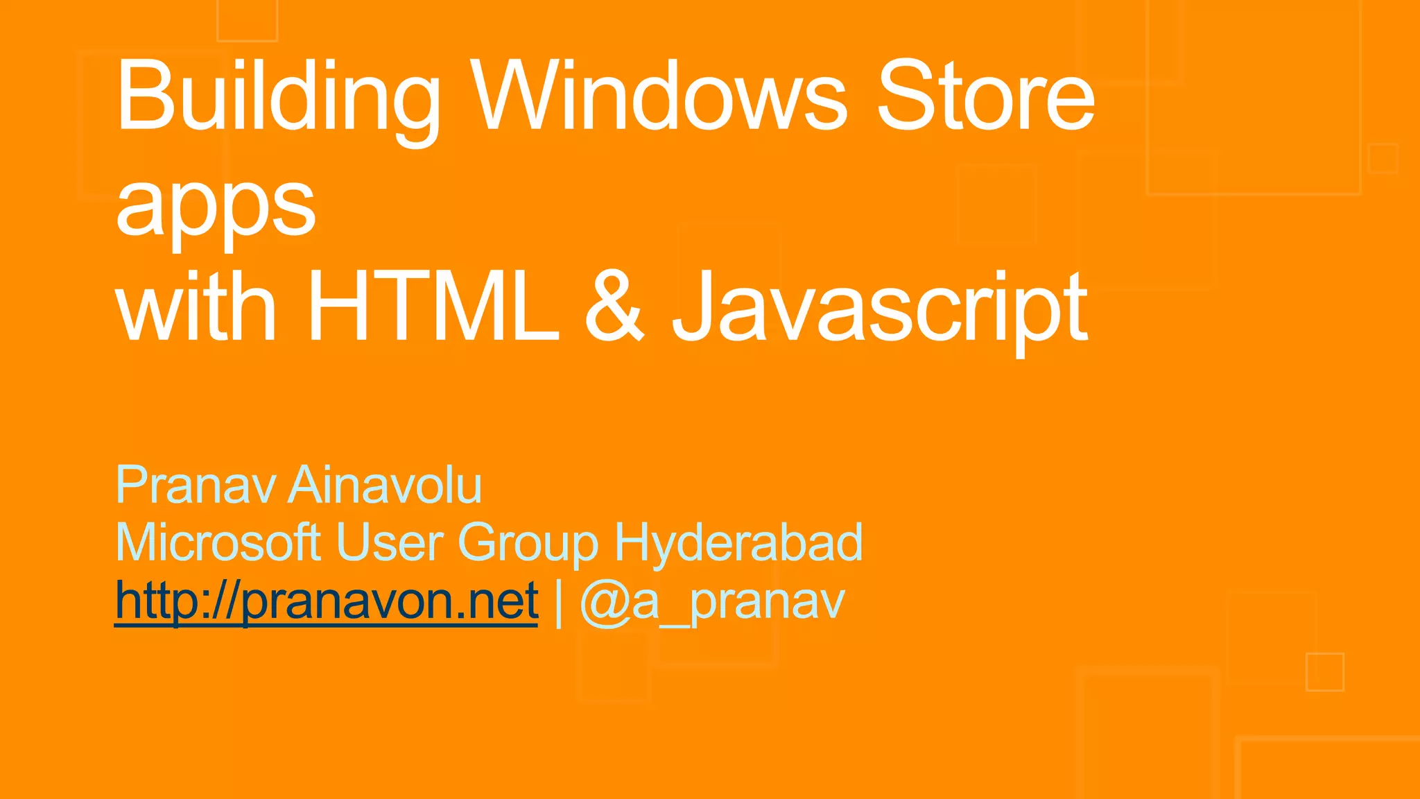 Building Windows Store apps with HTML & Javascript | PPT