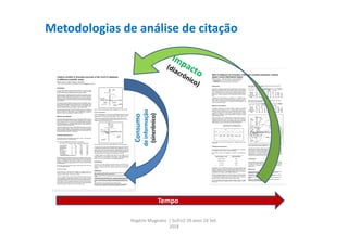Consumo
deinformação
(sincrônico)
Tempo
Metodologias de análise de citação
Rogério Mugnaini | SciELO 20 anos 24 Set.
2018
 