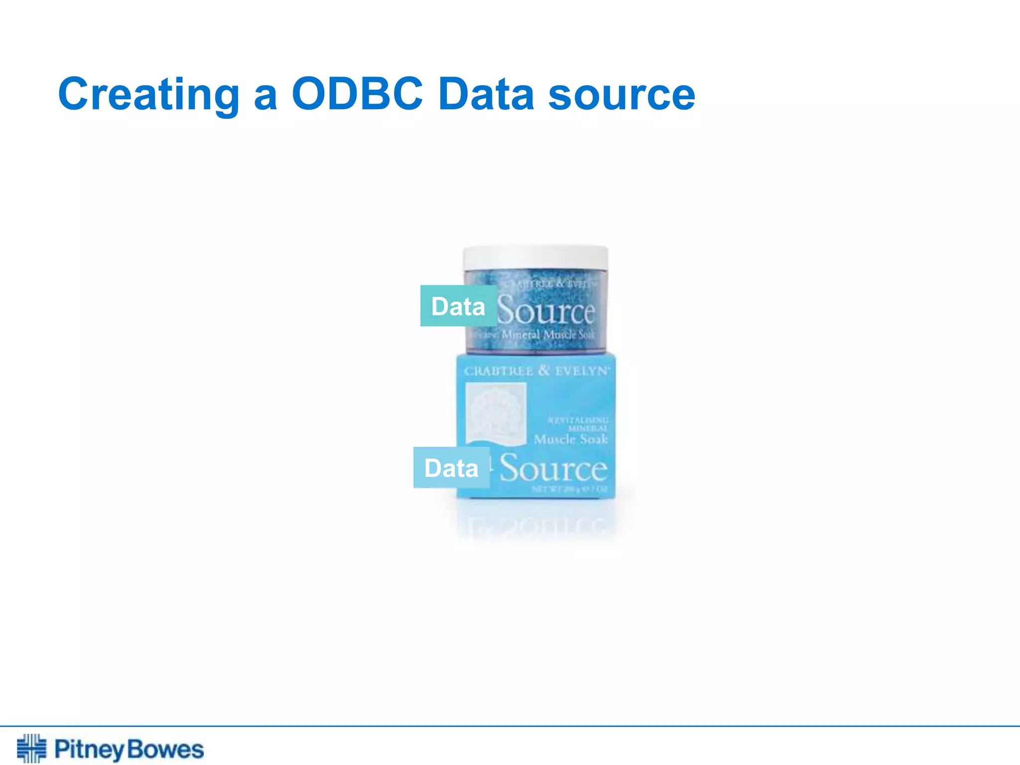 Every connection is a new opportunity™
Creating a ODBC Data source
Data
Data
 