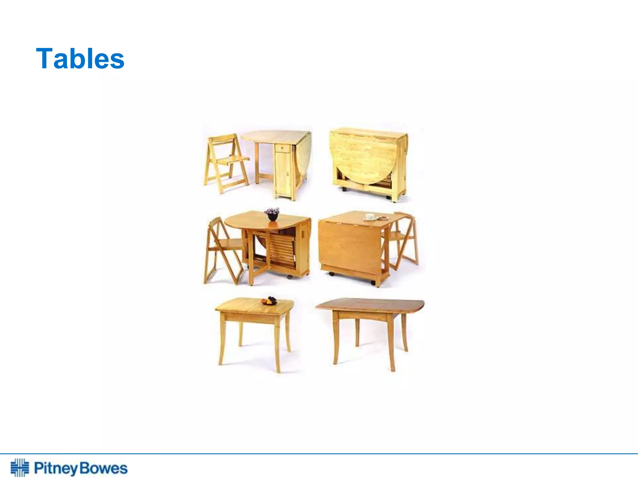 Every connection is a new opportunity™
Tables
 