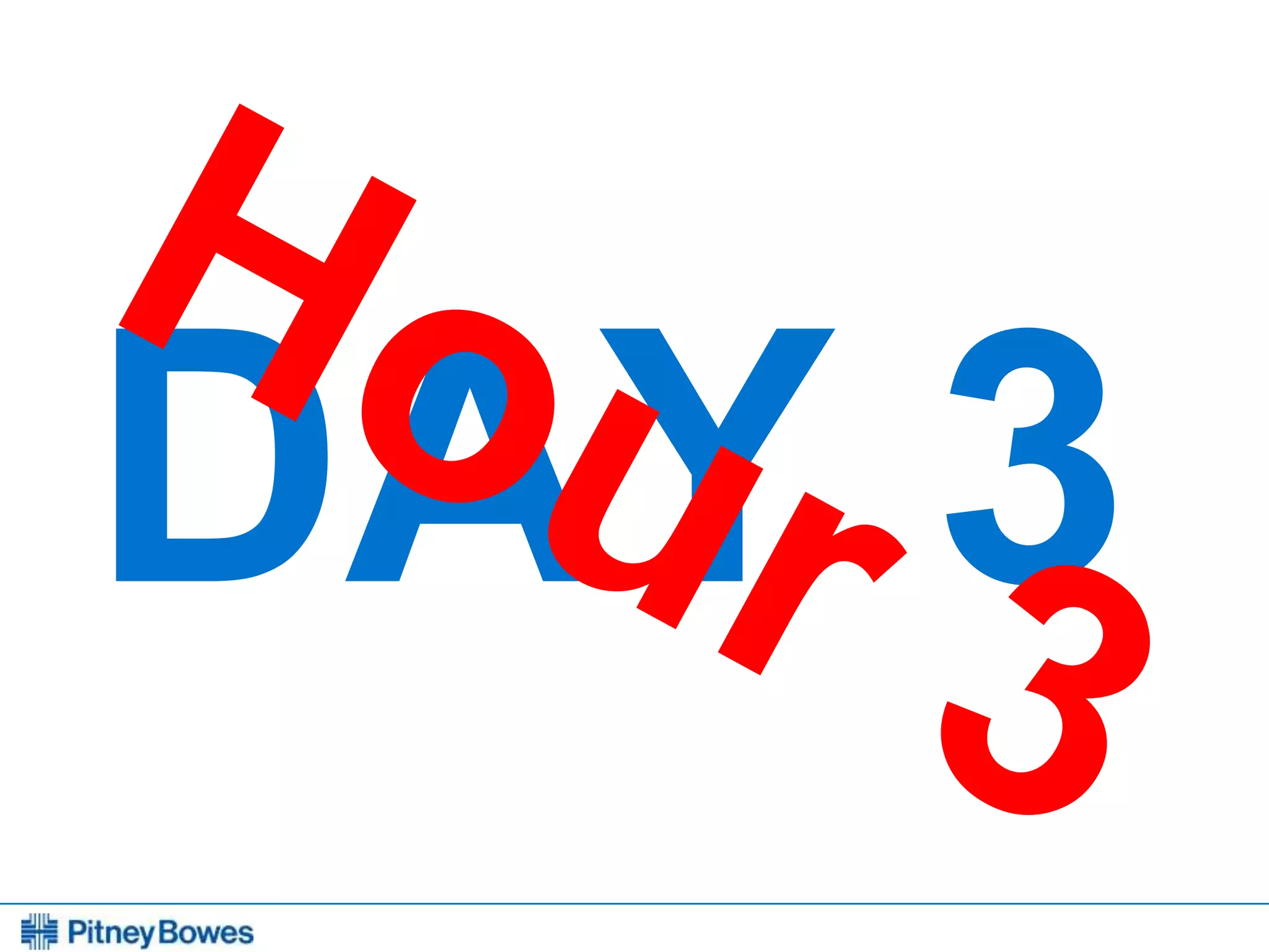 Every connection is a new opportunity™
DAY 3
 