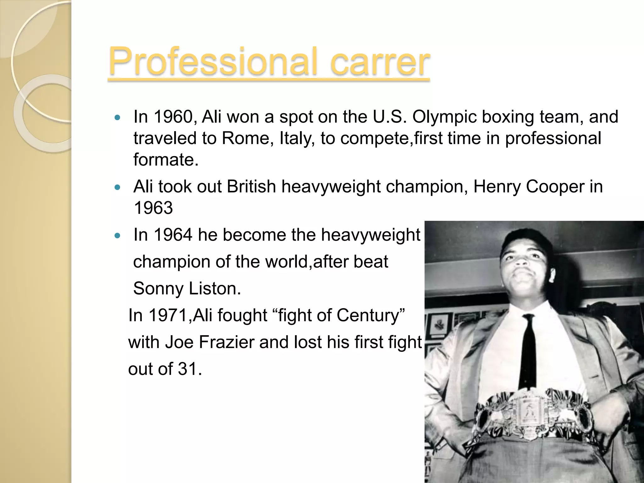 Muhammad ali presentation | PPTX