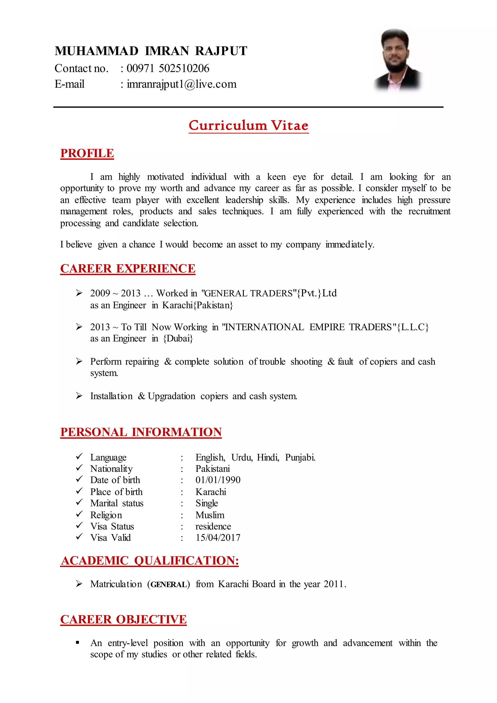 Muhammad imran rajput | DOCX