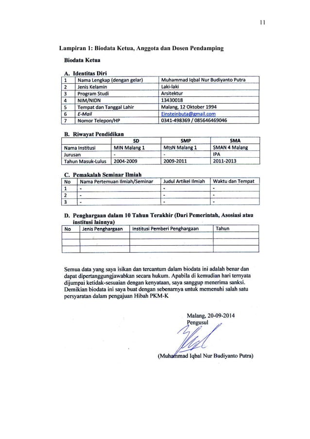 Contoh Proposal PKMK | PDF