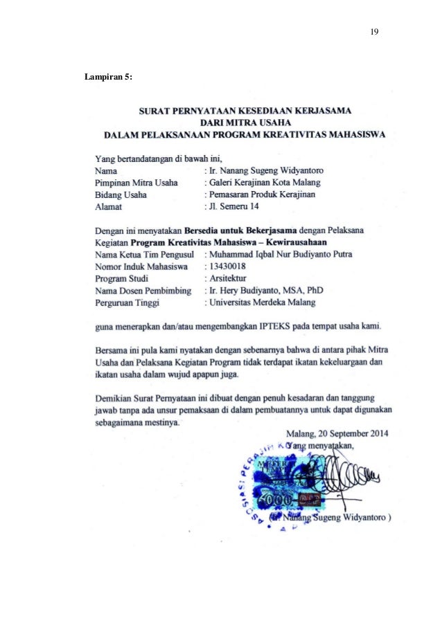 Contoh Proposal PKMK