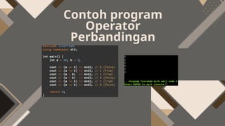 Algoritma Pemrograman materi operator matemarika/aritmatika, logika dan ...