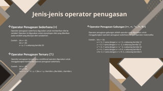 Algoritma Pemrograman materi operator matemarika/aritmatika, logika dan ...