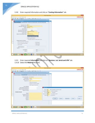 Oracle Inventory Complete Implementation Setups. | PDF