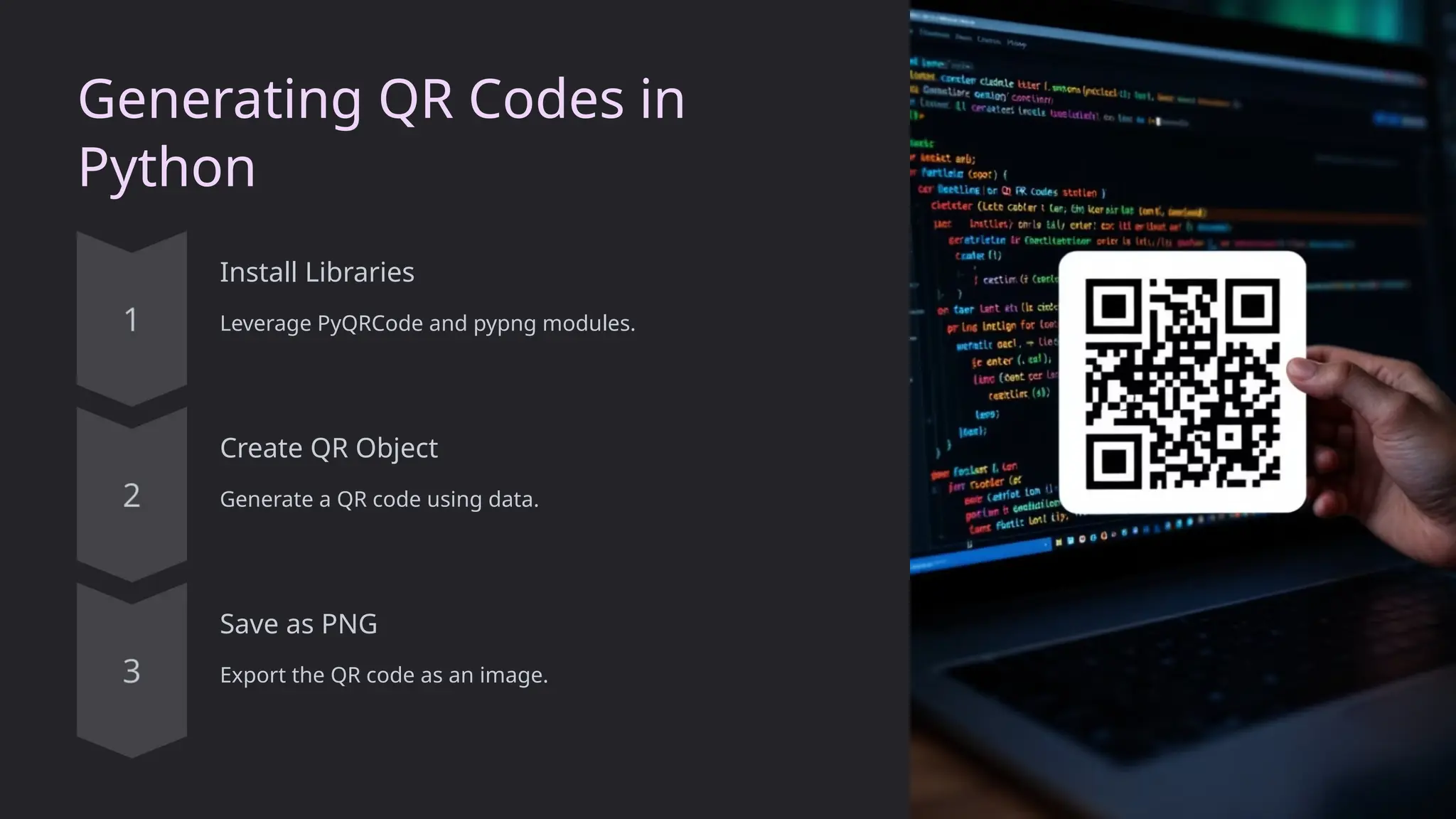Qrcode generator Python project personation .pptx