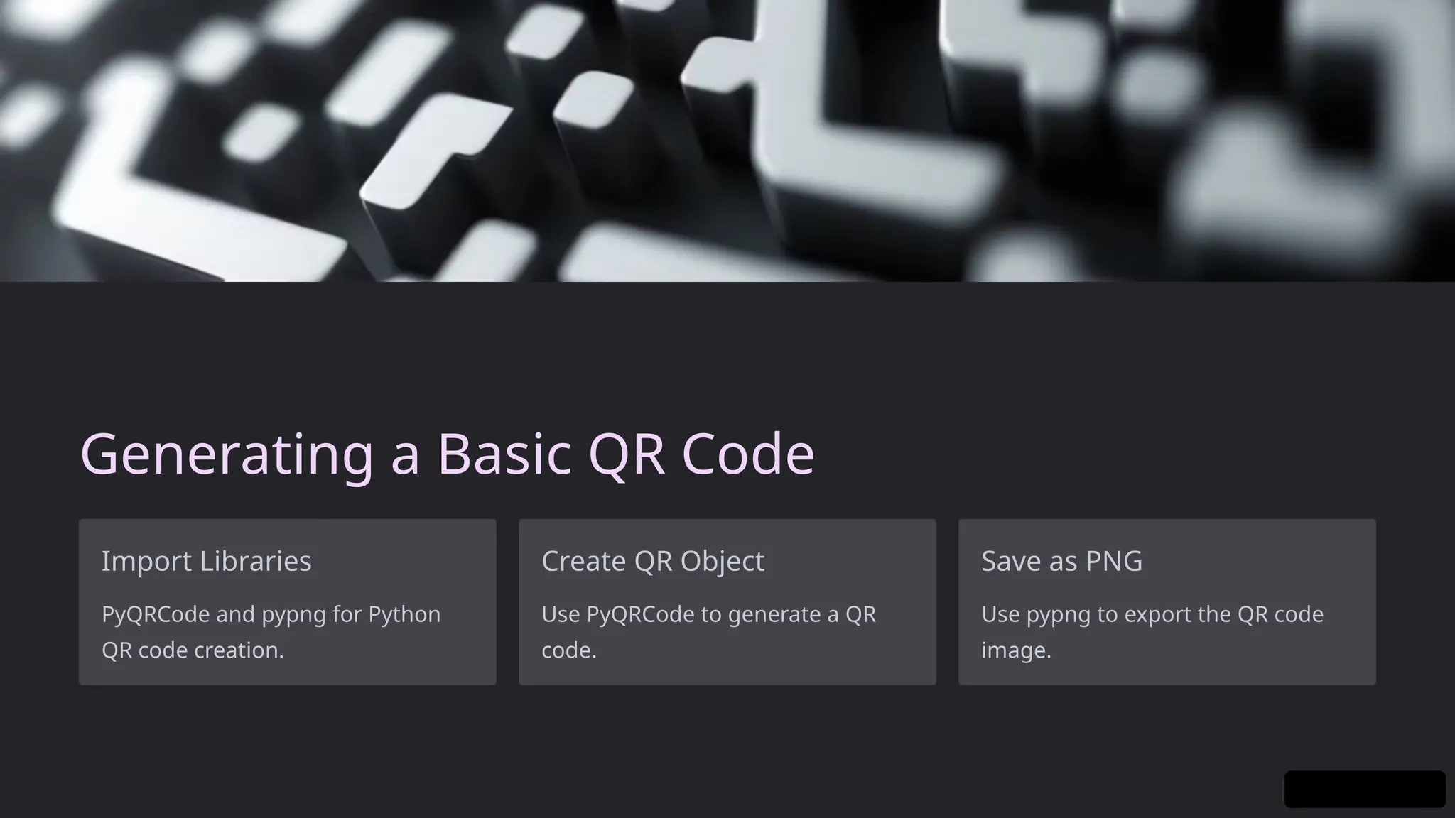 Qrcode generator Python project personation .pptx