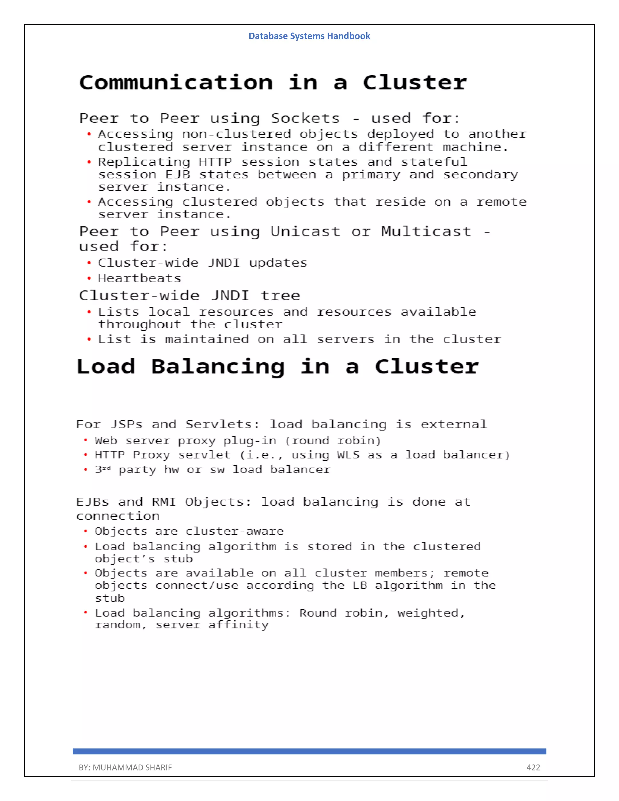 Database Systems Handbook BY: MUHAMMAD SHARIF 422 
