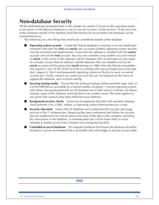 Database Systems Handbook
BY: MUHAMMAD SHARIF 240
END
 