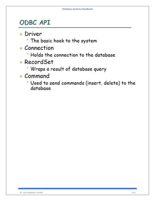 Database Systems Handbook
BY: MUHAMMAD SHARIF 429
 