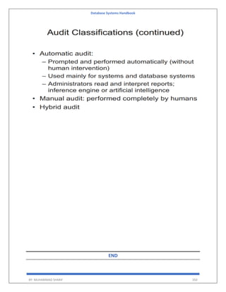 Database Systems Handbook
BY: MUHAMMAD SHARIF 350
END
 