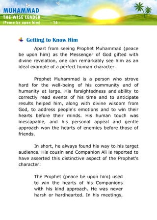 Perfect Muhammad Prophet Muhammad ﷺ :The Wise Leader | PDF