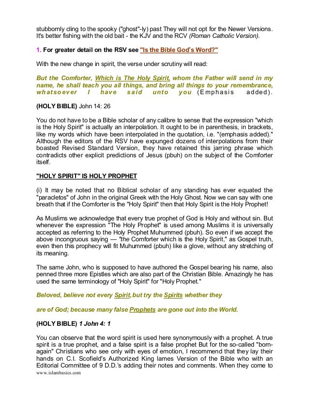 Muhammed The Natural Successor To Christ
