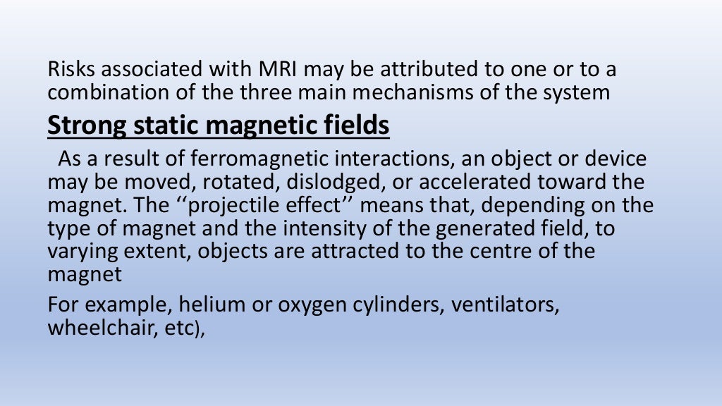 Contraindications to MRI