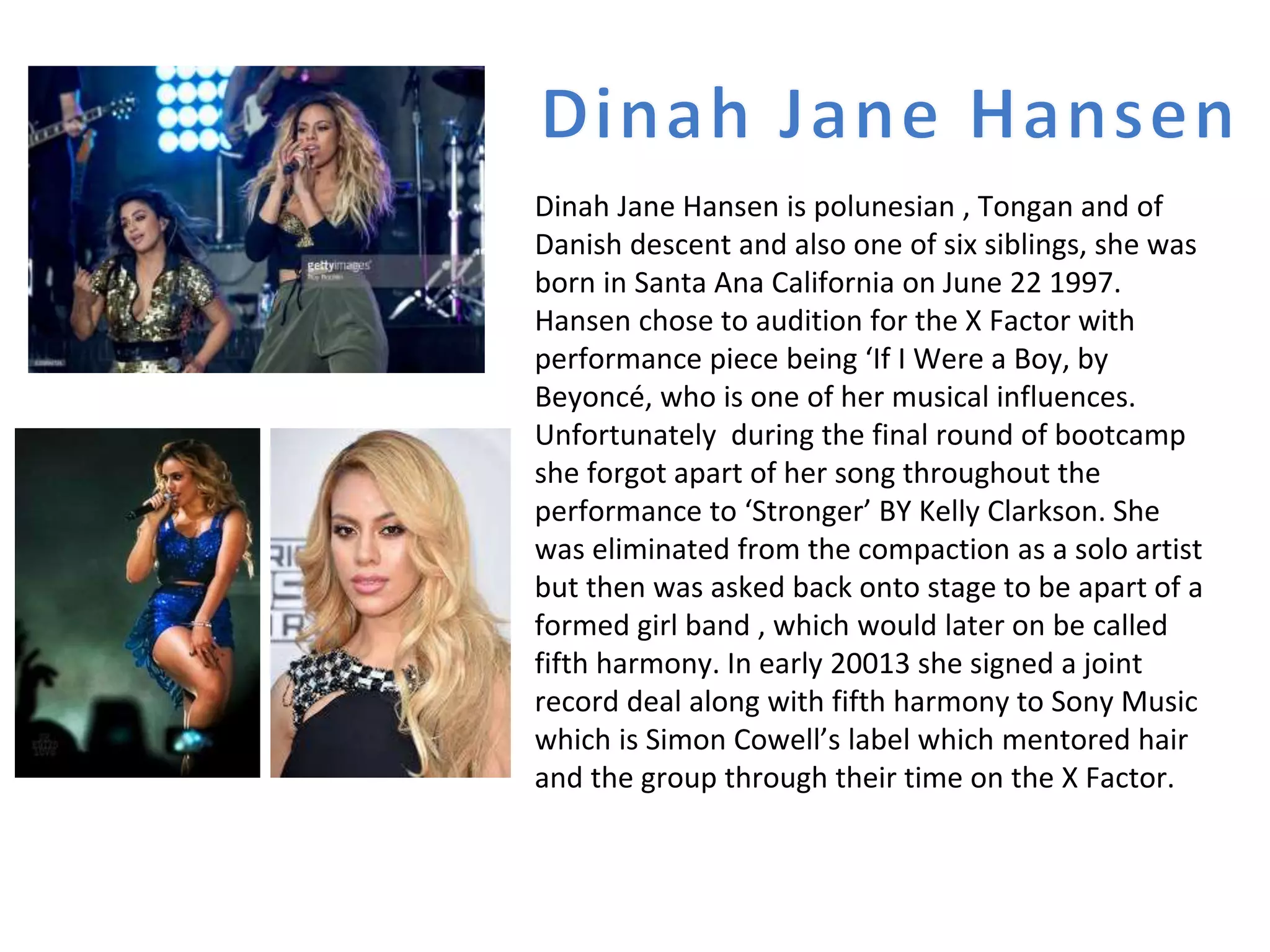 Fifth Harmony Biography | PPTX