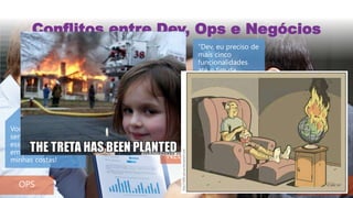 Conflitos entre Dev, Ops e Negócios
 