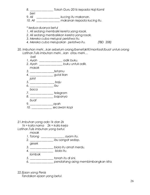 Mujarab Latihan Tatabahasa