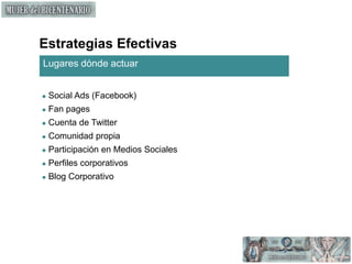 Estrategias EfectivasLugares dónde actuarSocial Ads (Facebook)