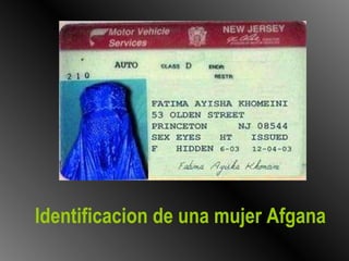 Identificacion de una mujer Afgana 
