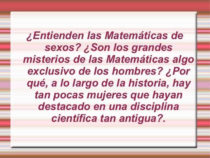 Mujeres Matematicas