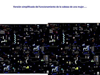 Versión simplificada del funcionamiento de la cabeza de una mujer..... 