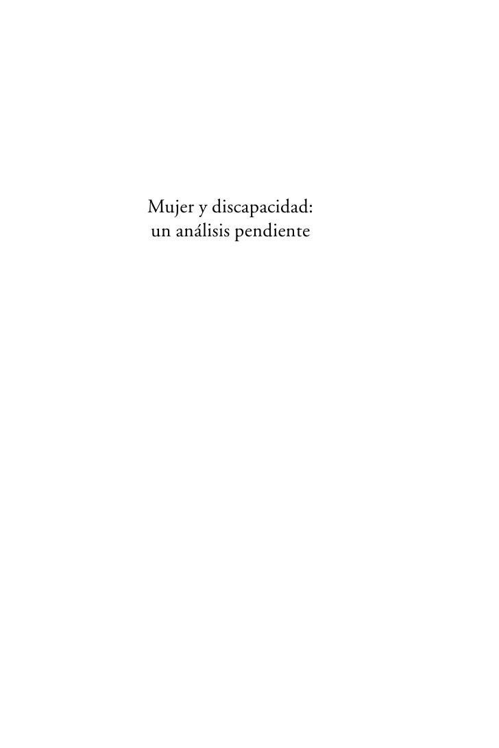 Mujer y discapacidad