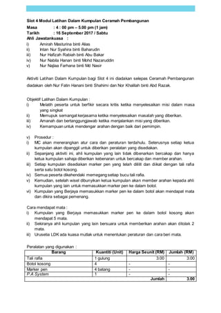 LAPORAN DEVELOPMENT DAY PERINGKAT JABATAN PERNIAGAAN KOLEJ VOKASIONALu2026