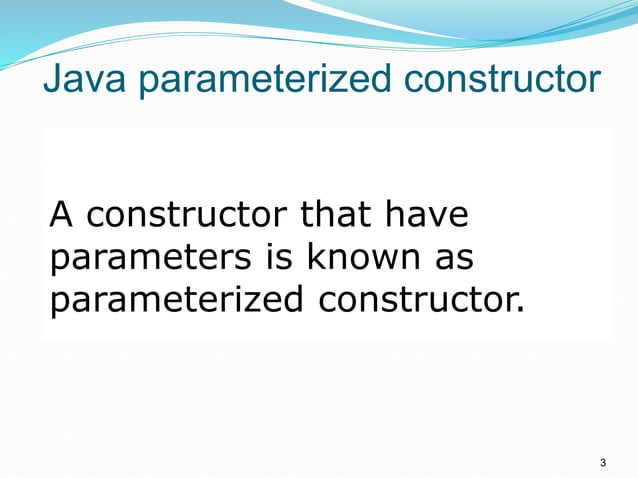 Parameterized Constructor | PPTX