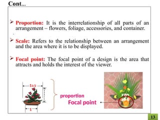 Proportion Flower Design Flower arrangement and value addition in flowers .pptx