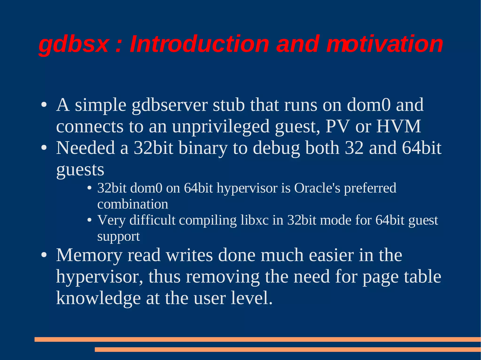 XS Boston 2008 Debugging Xen