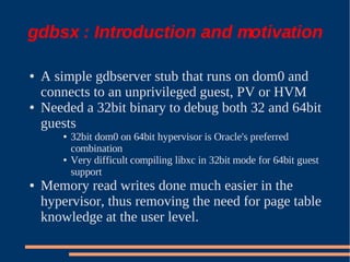 XS Boston 2008 Debugging Xen