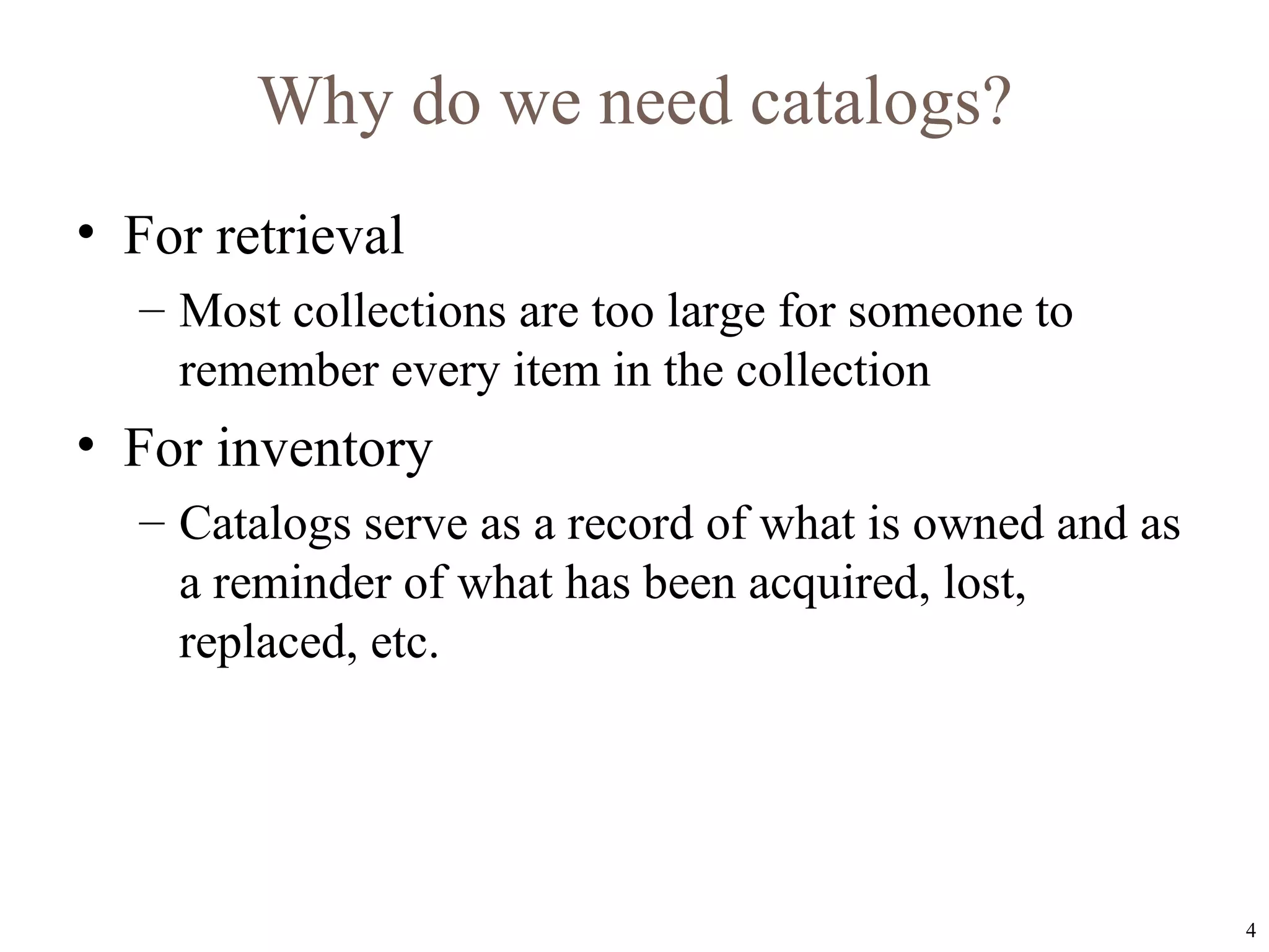 Catalog Picture Inventory.pdf Cataloguing | PPT