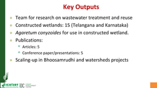 Asia Regional Planning Meeting-Efficient use of limited water resource:Safe Reuse of Wastewater (grey water) in Agriculture by Dr Mukund Patil