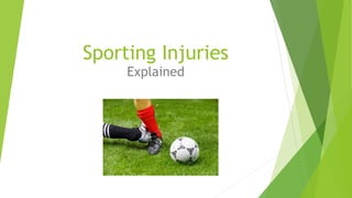 Sporting Injuries 
Explained 
 
