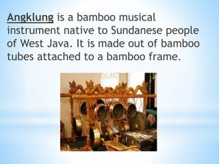 Musical Instruments of Indonesia | PPTX