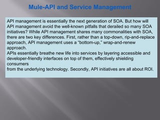Mule api and service management