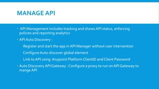 Mule api management | PPTX