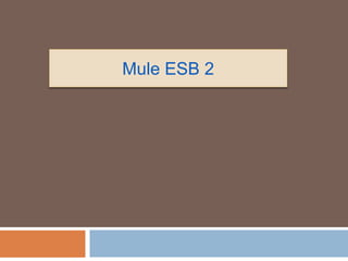 Mule ESB 2
 