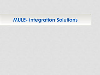 MULE- integration Solutions
 