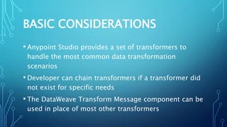 Mule: Java Transformer | PPT