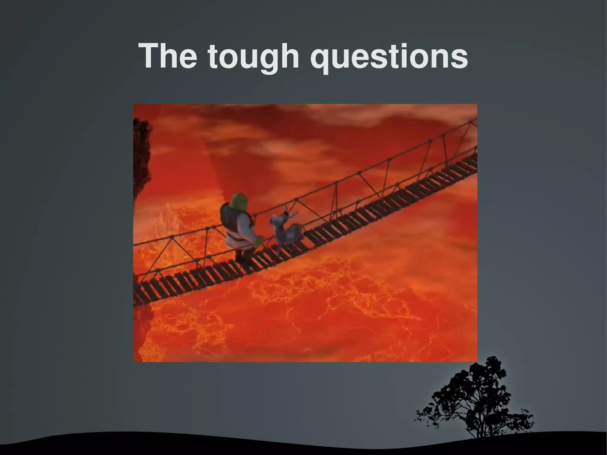 The tough questions




           
 